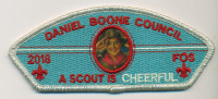 Friends of Scouting 2018 - DBC - Cheerful (Silver Metallic) Daniel Boone Council #414