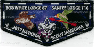 Patch Scan of Bob White Lodge 87 Santee Lodge 116 2017 National Jamboree Flap