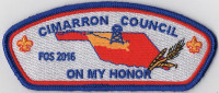 2016 FOS ON MY HONOR CSP Cimarron Valley Council #473