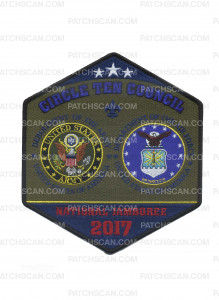 Patch Scan of Circle Ten Council - 2017 National Scout Jamboree - Center (Army/Air Force) 