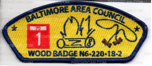 Patch Scan of Baltimore Area Council Wood Badge Beads Troop 1