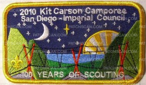 Patch Scan of X137151A 2010 Kit Carson Camporee (Gold border)