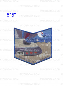 Patch Scan of Puvunga 32 NOAC 2022 pocket patch blue metallic border