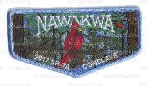 Patch Scan of Nawakwa Cardinal Lodge Flap - Blue Border - Conclave