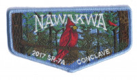 Nawakwa Cardinal Lodge Flap - Blue Border - Conclave Heart of Virginia Council #602