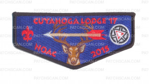 Patch Scan of K124522 - Greater Cleveland Council - Cuyahoga Lodge 17 NOAC 2015 Flap (Blue)