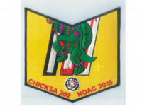 Chicksa Lodge NOAC pocket patch black border Yocona Area Council #748 merged with the Pushmataha Council