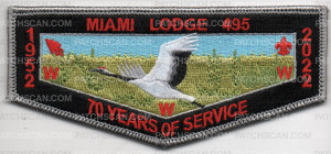 Patch Scan of MIAMI LODGE 70 YEARS GREY BORDER