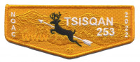 Tsisqan 253 NOAC 2022 flap gold background Oregon Trail Council #697