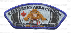 Patch Scan of East Texas Area Council- 2017 National Jamboree- Longhorn (Blue) (black border)