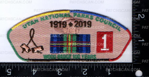 Patch Scan of Utah National Parks Council 100 Years Wood Badge 1919 - 2019 