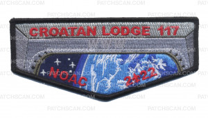 Patch Scan of Croatan Lodge NOAC 2022 Moon Flap