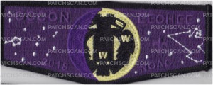 Patch Scan of Occoneechee Lodge 104 NOAC 2018 Moon Phase 3 Quarter Moon First Rgt Flap