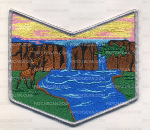 Patch Scan of 2017 National Jamboree - Wachtschu Mawachpo Lodge - Pocket Piece - Silver Border