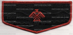 Patch Scan of PACHACHAUG LODGE LAST FLAP BLACK