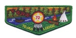 Tejas Lodge (Green Metallic Border)  Caddo Area Council #584