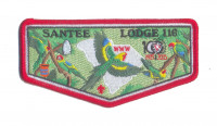 K123816 - Pee Dee Area Council - Santee Lodge Centennial Flap Pee Dee Area Council #552 - merged with Indian Waters Council #553