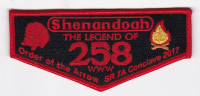 Shenandoah Legend of 258 Flap Virginia Headwaters Council formerly, Stonewall Jackson Area Council #763