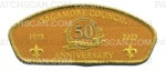 Patch Scan of Sagamore Council 50th Anniversary Gold Metallic CSP 