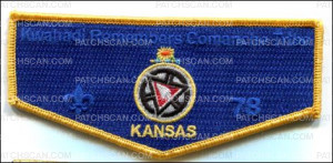 Patch Scan of Kwahadi Remembers with Kansas Flag OA Flap 