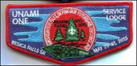 Unami Service Lodge Flap Red  Cradle of Liberty Council #525