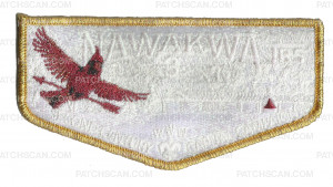Patch Scan of Nawakwa 3 Second Century Capital Campaign Flap (Aurora Ghosted, Gold Metallic Border) 
