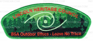 Patch Scan of LHC- BSA Outdoor Ethics- Leave No trace - Green
