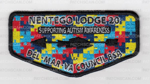Patch Scan of Nentego Lodge 20 Supporting Autism Awareness Flap
