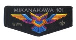 2022 MIKANAKAWA 101 Owl Flap (Black) Logo Ghosted Circle Ten Council #571