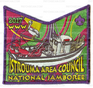 Patch Scan of Istrouma Area Council- 2017 NSJ- Bottom Piece - Shrimp Boat - Purple Metallic