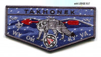Takhonek Lodge Winter OA Flap  Buckskin Council #617