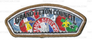 Patch Scan of Grand Teton  Council Eagle Scout CSP Bronze Border