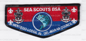 Patch Scan of Nentego Lodge 20 Sea Scouts Flap