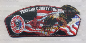 Patch Scan of K124012 - Ventura County Council - Eagle Scout CSP (RED METALLIC)