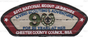 Patch Scan of 2017 National Scout Jamboree - Chester County Council 