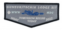 GUNEUKITSCHIK Lodge NOAC 2022 Flap (Air)  Mason-Dixon Council #221(not active) merged with Shenandoah Area Council