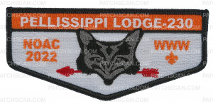 Patch Scan of Pellissippi Lodge 230 NOAC 2022 flap dark gray border