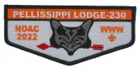 Pellissippi Lodge 230 NOAC 2022 flap dark gray border Great Smoky Mountain Council #557