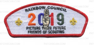 Patch Scan of Rainbow Council 2019 FOS CSP red border