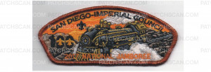 Patch Scan of 2017 National Jamboree Train Metallic Copper Border (PO 86698)