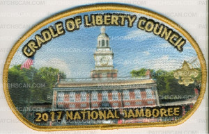 Patch Scan of Cradle of Liberty- 2017 National Jamboree- Independence Hall 