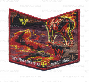 Patch Scan of Wyona Lodge NOAC 2022 Fire (Bottom Piece) Red