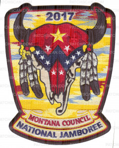 Patch Scan of 2017 National Jamboree Skull Montana Council