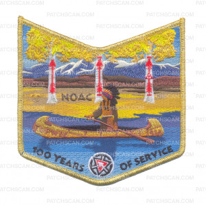 Patch Scan of K123820 - TUPWEE 536 100 YEARS OF SERVICE - NOAC  POCKET PATCH (GOLD METALLIC)