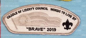Patch Scan of CRADLE OF LIBERTY BRAVE 2019 CSP SILVER