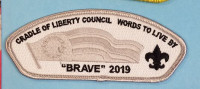 CRADLE OF LIBERTY BRAVE 2019 CSP SILVER Cradle of Liberty Council #525