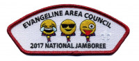 Evangeline Area Council - 2017 National Jamboree - JSP (Happy Tears, Shades, Tongue Out) (Red Metallic) Evangeline Area Council #212