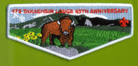 173 Takachsin Lodge 45th Anniversary - OA Flap  Sagamore Council #162