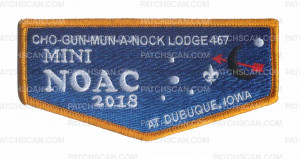 Patch Scan of CHO-GUN-MUN-A-NOCK Lodge 467 NOAC 2018 Flap (Mini Set)