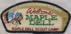 Patch Scan of Utah National Parks Maple Dell - Welcome Sign csp